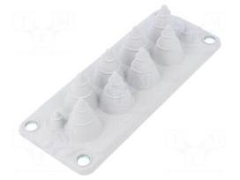 Multigate grommet | light grey | Holes no: 10 | -40÷100°C | UL94V-0