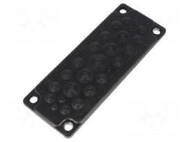 Multigate grommet | black | Holes no: 25 | -40÷100°C | IP65