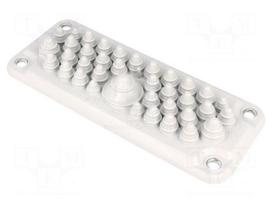 Multigate grommet | light grey | Holes no: 37 | -40÷100°C | IP66,IP67