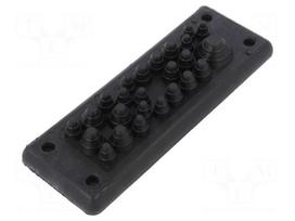 Multigate grommet | black | Holes no: 25 | -40÷90°C | IP55
