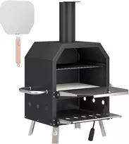 Lauko picos krosnis juoda