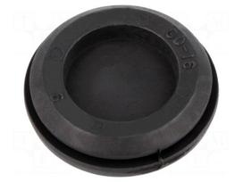 Grommet | with bulkhead | Ømount.hole: 19.5mm | Øhole: 11mm | black