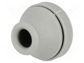 Grommet | Ømount.hole: 23mm | TPE (thermoplastic elastomer) | grey