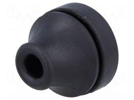 Grommet | Ømount.hole: 19mm | TPE (thermoplastic elastomer) | black