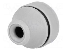 Grommet | Ømount.hole: 16mm | TPE (thermoplastic elastomer) | grey