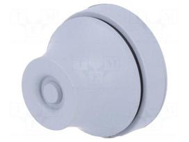 Grommet | with bulkhead | Ømount.hole: 23mm | EPDM | dark grey | IP67