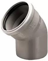 PVC vidaus kanalizacijos alkūnė WAVIN, DN110, 45°