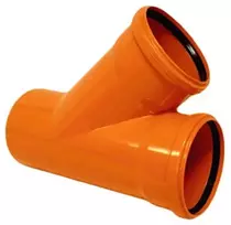 PVC lauko kanalizacijos trišakis PIPELIFE, DN110 x 110 x 45°