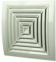 Plastikinės ventiliacijos grotelės luboms ND12GR, 190 x 190 mm, DN125, su užsklanda