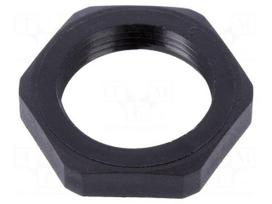 Nut | PG16 | polyamide | UL94V-2 | black | -40÷125°C | Thread: PG