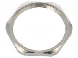 Nut | PG29 | brass | nickel | 42mm | Thread: PG
