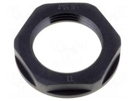 Nut | PG13,5 | polyamide | 27mm | black | -40÷100°C | Thread: PG