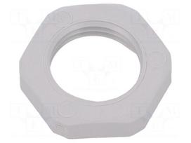 Nut | PG9 | polyamide | UL94V-0 | Thk: 5mm | Spanner: 22mm | grey