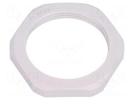 Nut | PG29 | polyamide | UL94V-0 | Thk: 7mm | Spanner: 46mm | grey