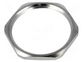 Nut | PG29 | brass | nickel | Thk: 4mm | Spanner: 41mm | Thread: PG