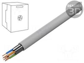 Wire | F/UTP | 5e | stranded | Cu | 4x2x26AWG | PVC | grey | 305m | 5mm