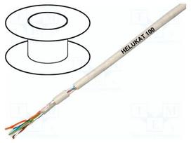 Wire | HELUKAT® 100,U/UTP | 5e | stranded | Cu | 4x2x26AWG | PVC | grey