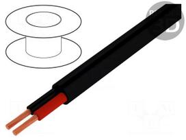 Wire: loudspeaker cable | stranded | Cu | black | halogen free | FRNC
