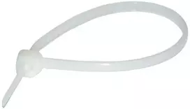 Tvirtinimo dirželiai HAUPA, 250 x 4.8 mm, baltos sp., 100 vnt.