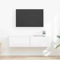 TV staliukas TV sieninė spintelė 2 pcs Blizgus baltas 60 x 31 x 29,5 cm