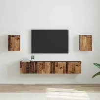 TV staliukas TV sieninė spintelė 2 pcs Senovinis medis 30 x 31 x 40 cm