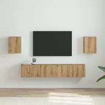 TV staliukas TV sieninė spintelė 2 pcs Meistrų ąžuolas 30 x 31 x 40 cm