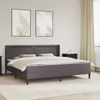 Čiužinys Lovos rėmas su čiužiniu Pilka 180 x 200 cm Dirbtinė oda
