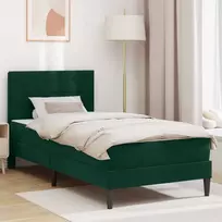 Čiužinys Lovos rėmas su čiužiniu Tamsiai žalia 90 x 200 cm Aksomas