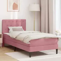 Čiužinys Lovos rėmas su čiužiniu Rožinė 90 x 200 cm Aksomas