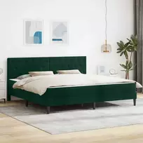Čiužinys Lovos rėmas su čiužiniu Tamsiai žalia 180 x 200 cm Aksomas