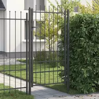 Tvora vartai HORST 100 x 175 cm Metalas Juoda Užrakintas