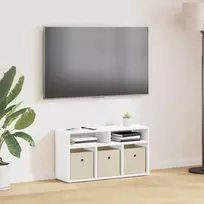 TV staliukas Žemas stalas su stalčių Balta 72 x 22,5 x 38 cm