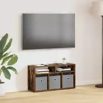 TV staliukas Žemas stalas su stalčių Rūkyta ąžuolas 72 x 22,5 x 38 cm