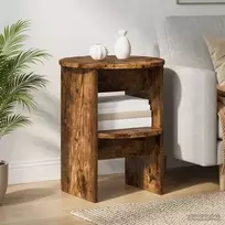Šoninė spintelė 2 pcs Rūkytas Ąžuolas Ø40 x 50 cm