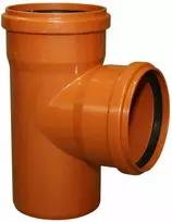 InstalPlast Trijų krypčių jungtis PVC 110 mm 90° Ruda