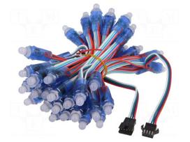 Module: LED | Colour: RGB | No.of diodes: 50 | Ø12mm | 5V | Mounting: THT