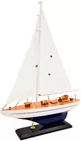 Mirtop Medinis burlaivio modelis 42 cm – jūrinė interjero dekoracija, dovana
