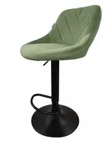 Re Stock Furniture Aksominė baro kėdė „Mode“, alyvuogių spalvos