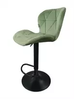 Re Stock Furniture Aksominė baro kėdė „Bona“, alyvuogių spalvos