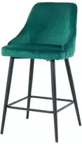 Re Stock Furniture Aksominė pusbario kėdė „Deka“, žalia