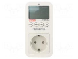 Electric energy meter | VAC: 100÷260V | 130x65x37mm | 3680W | Plug: EU