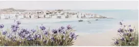 Home4You Aliejiniu dažu piešinys 50x150 cm, papludimys / violetines geles