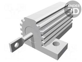 Resistor: wire-wound | with heatsink | screw | 68Ω | 25W | ±5% | 50ppm/°C