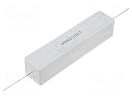 Resistor: wire-wound | cement | THT | 1Ω | 40W | ±5% | 19x19x89mm
