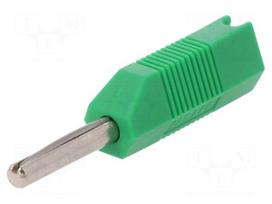 Plug | 4mm banana | 16A | 50VDC | green | for cable | 2.5mm2