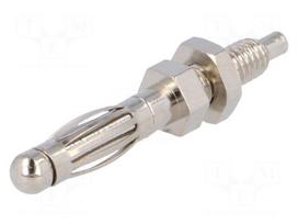 Plug | 4mm banana | 30A | 60VDC | Max.wire diam: 1mm | Thread: M4