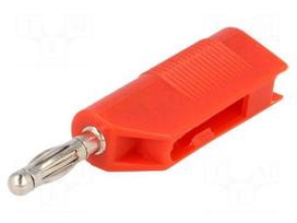 Plug | 4mm banana | 10A | 60VDC | red | Max.wire diam: 4mm