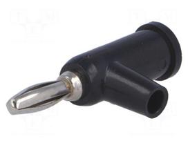 Plug | 4mm banana | 24A | 60VDC | black | Connection: 4mm socket | 39mm