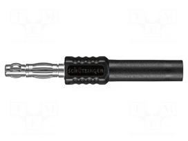 Plug | 4mm banana | 16A | 60VDC | black | non-insulated | 66.9mm