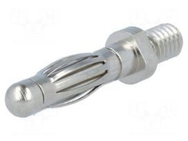 Plug | 4mm banana | 32A | 60VDC | 26mm | Plating: nickel plated